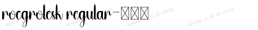 rocgrotesk regular字体转换